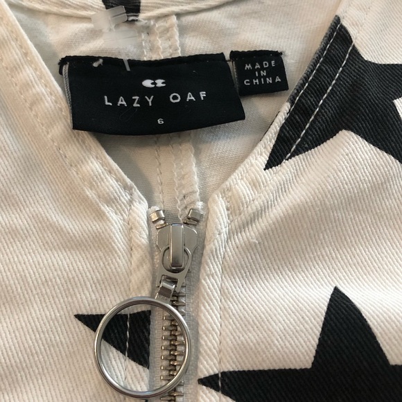 Lazy Oaf stars in your eyes denim romper size 6 - Picture 6 of 9
